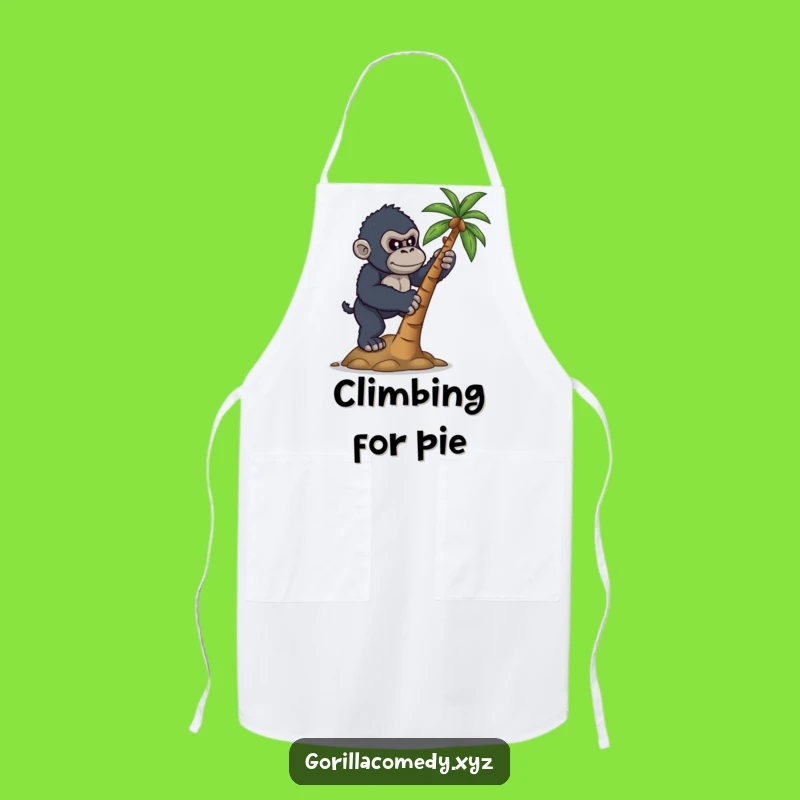 Funny Determined Gorilla Coconut Climb Apron - Ambitious Kitchen Wear