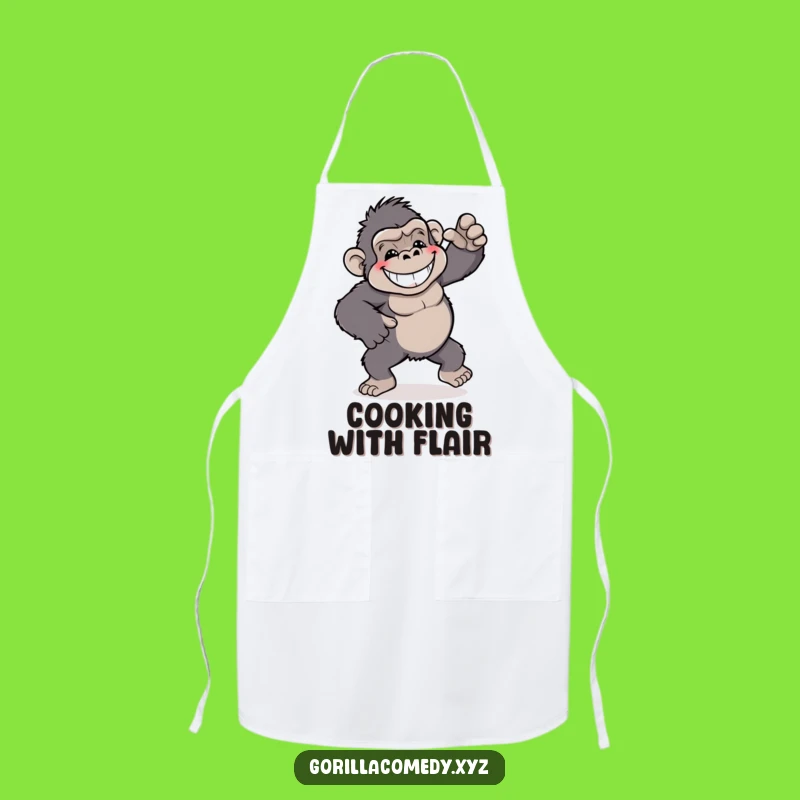 Funny Dancing Gorilla Apron: Kitchen Grooves and Grins