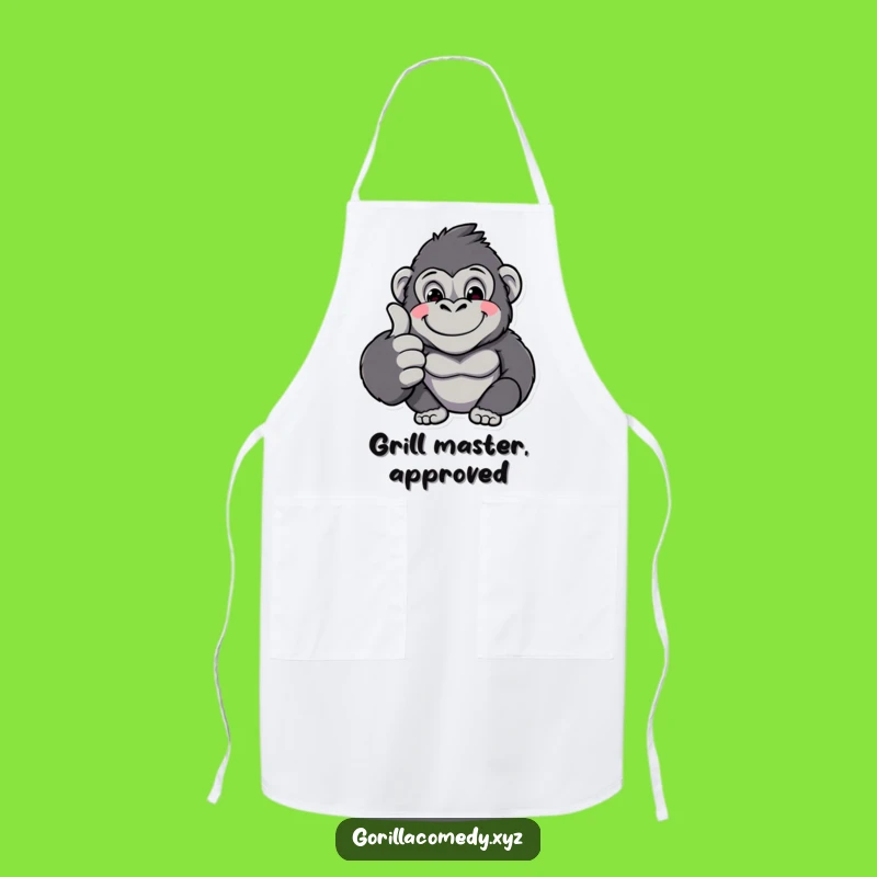 Funny Gorilla Thumbs Up Apron: Cook with Laughs, a Hilarious Gift!