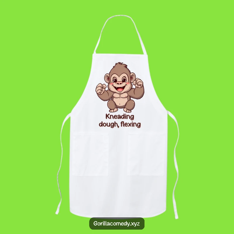 Funny Tiny Muscle Gorilla Apron: Cook with Gorilla Strength & Humor