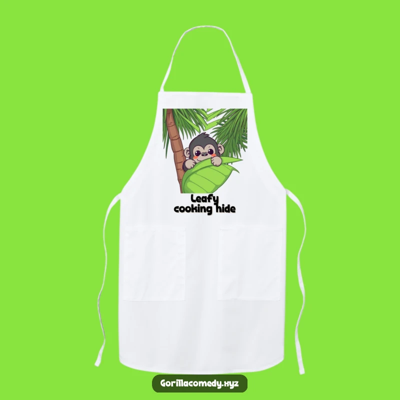 Funny Kawaii Gorilla Apron, Jungle Chef Fun, Hilarious Kitchen Gift