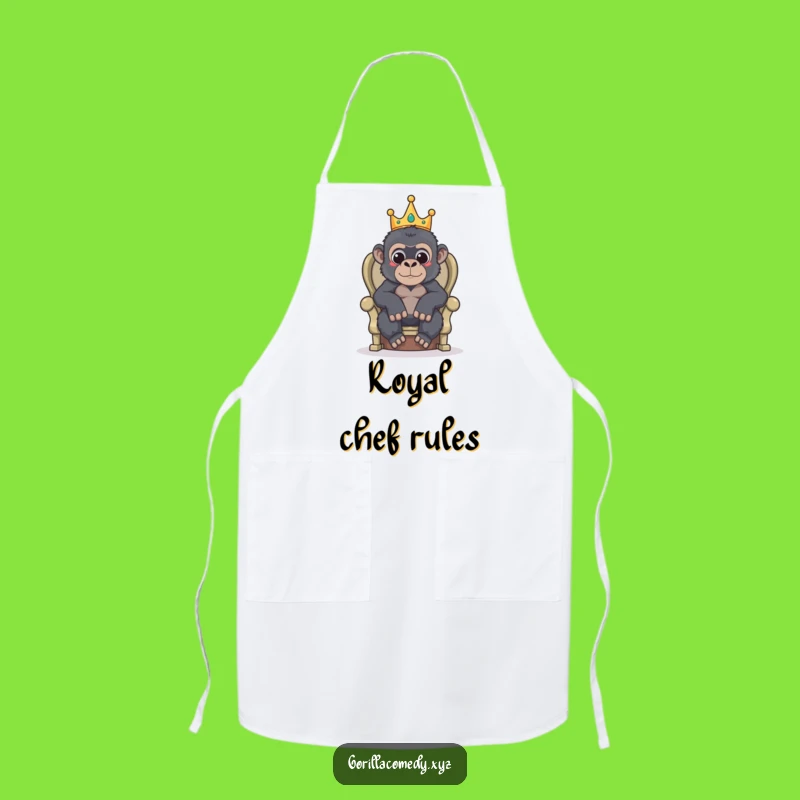 Funny Gorilla King Apron: Cook with Authority in this Hilarious Royal Gear