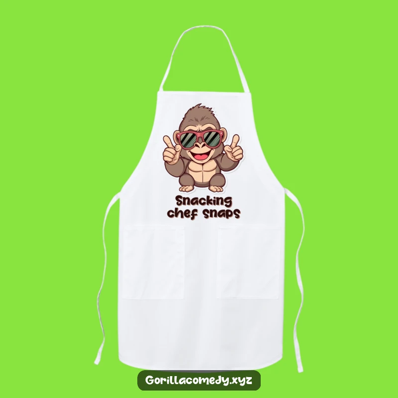 Funny Cool Gorilla Sunglasses Apron - Snap, Cook, Enjoy!