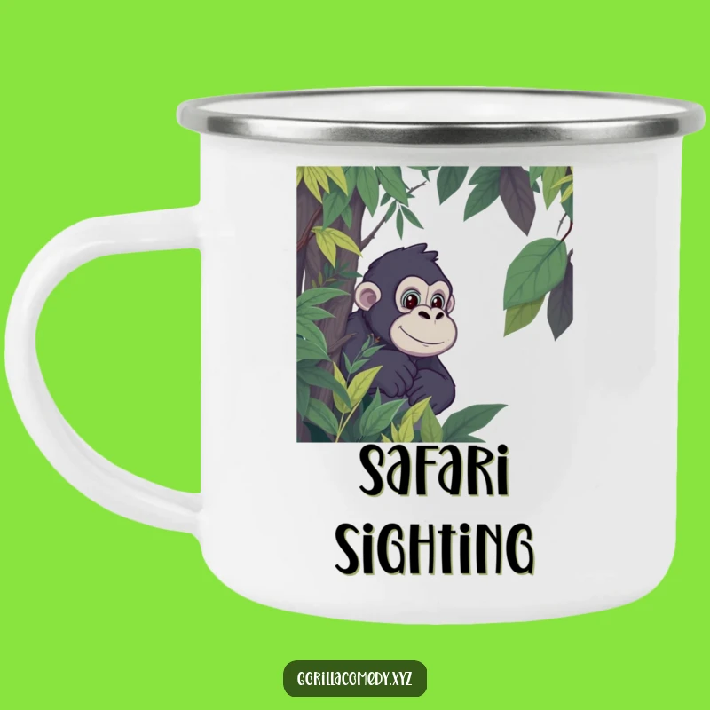 Funny Gorilla Camp Mug: Adventure in the Wild, Hilarious Humor!