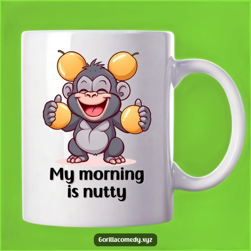 Funny Giggling Gorilla Mug: Coconut Juggling Primate Fun Gift