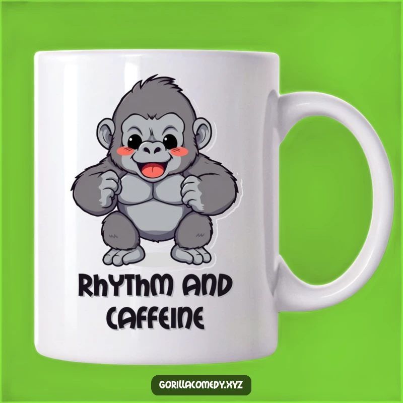 Funny Gorilla Chest Pound Mug: Rhythmic Thump Humor, Wild Primate Gift
