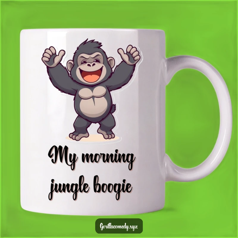 Funny Gorilla Dance Mug: Hilarious Primate Gift for Coffee Lovers