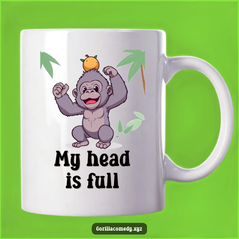 Funny Gorilla Mug: Coconut Balance, Silly Ape Gift