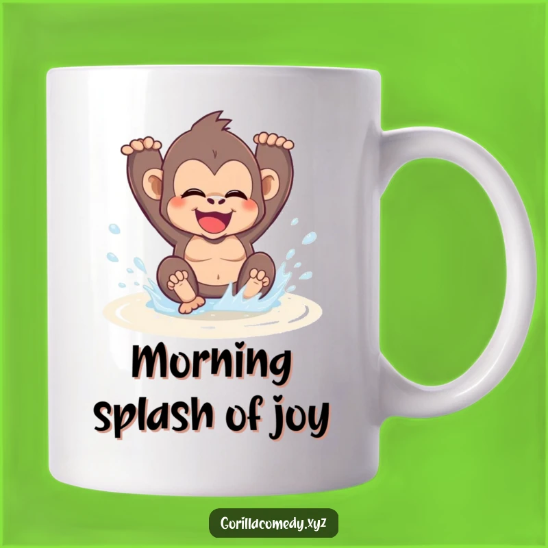 Funny Gorilla Puddle Mug: Splash into Fun with This Hilarious Gift!