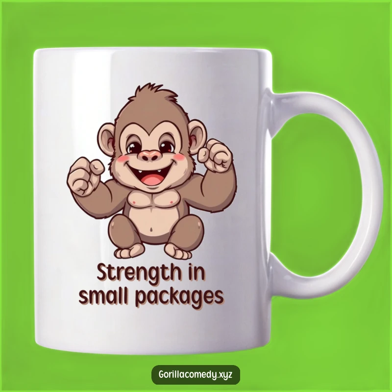 Funny Tiny Muscle Gorilla Mug: A Hilarious Gift for Gym Lovers & Ape Fans