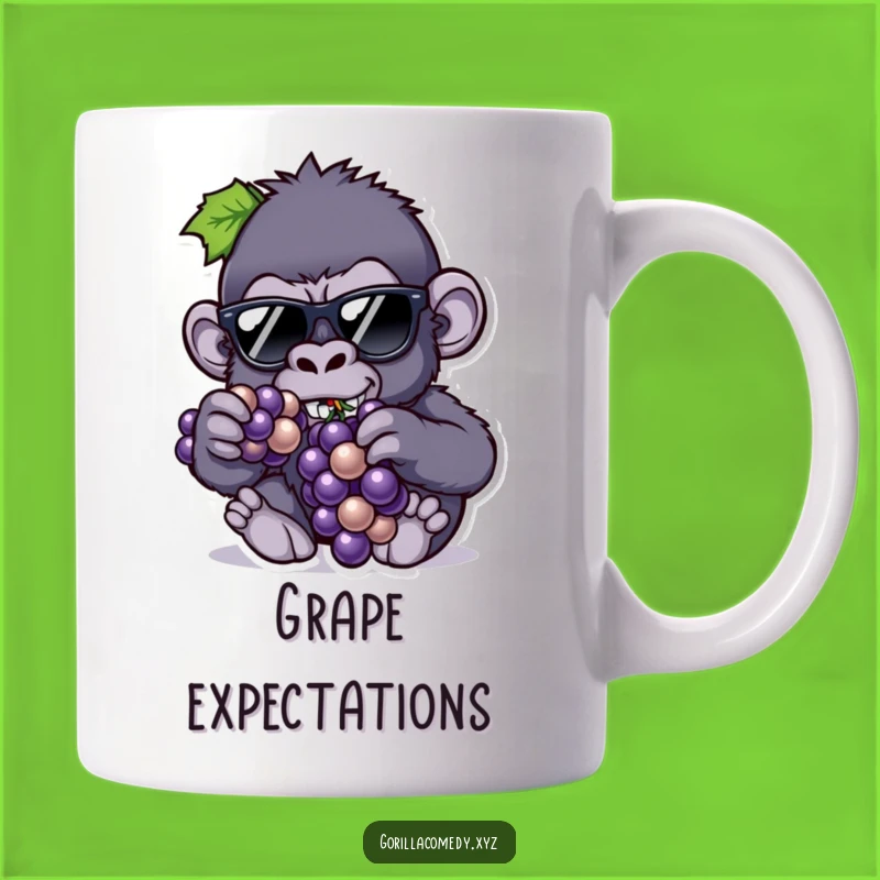 Funny Cool Gorilla Sunglasses Mug: Hilarious Chill Vibes Gift for Grape Lovers