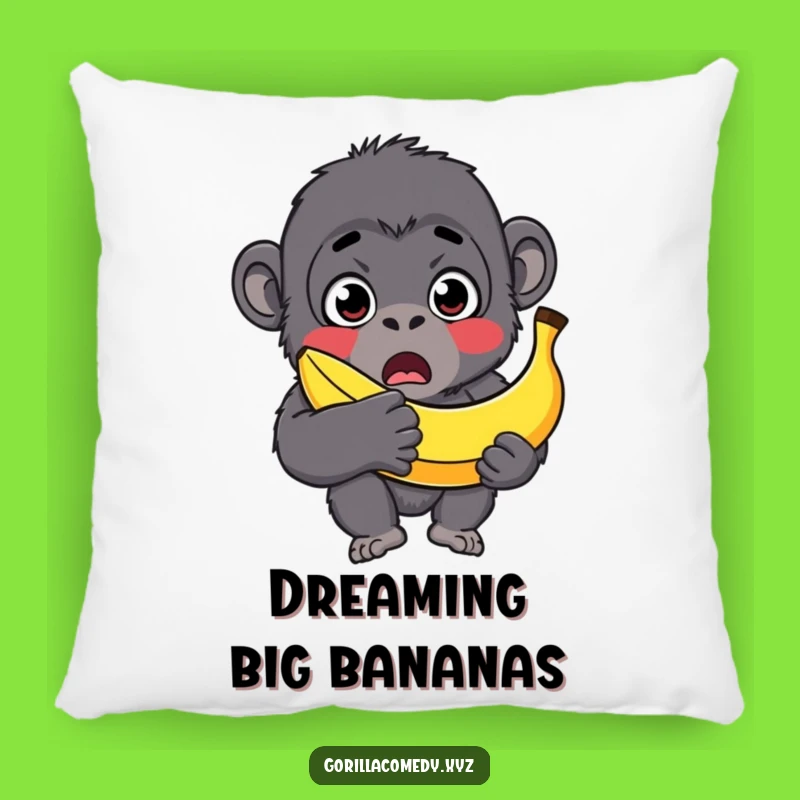 Funny Surprised Gorilla Banana Pillow - Comfy and Hilarious!