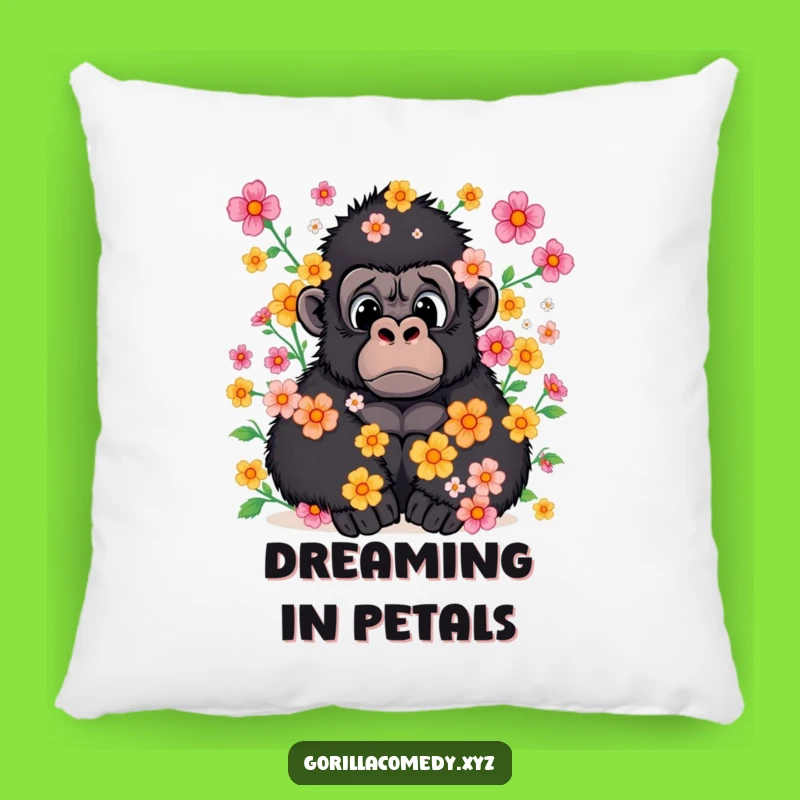 Funny Gorilla Flower Shower Pillow: Add Comfort and Comical Floral Charm