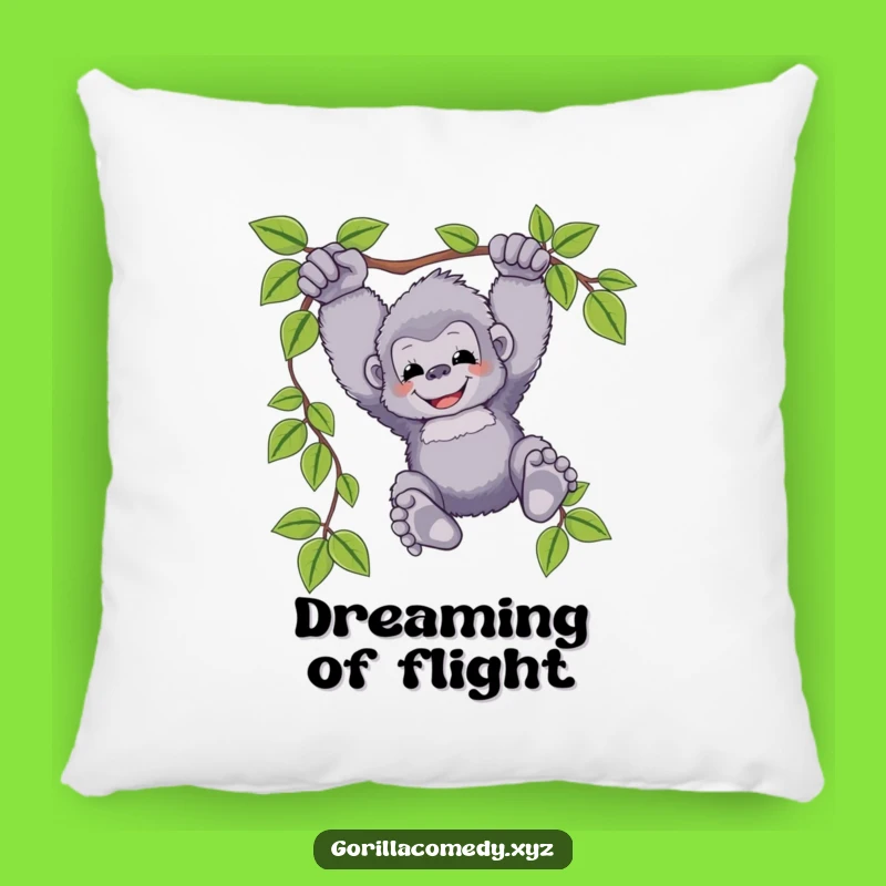 Funny Swinging Gorilla Pillow: Cozy Comfort with Happy Ape Flair