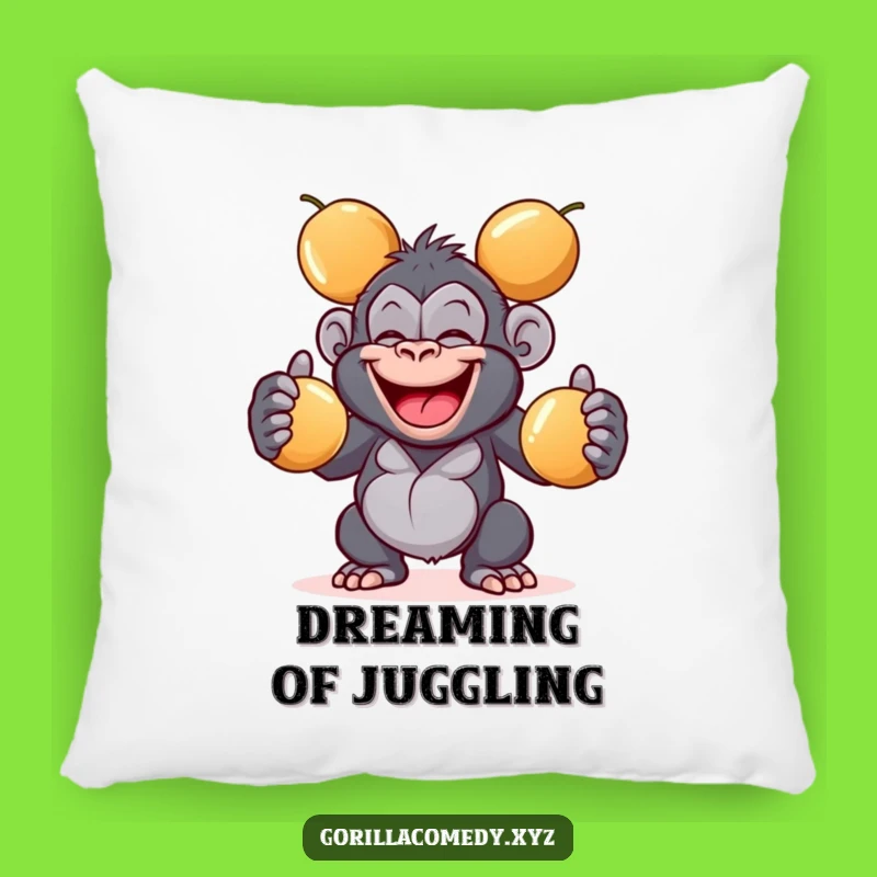 Funny Giggling Gorilla Pillow: Cozy Coconut Juggling Decor Gift