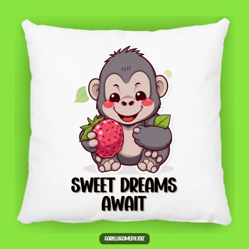 Funny Gorilla Berry Pillow: Snuggle with This Gentle, Sweet Character