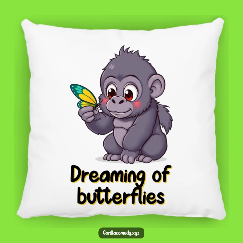 Funny Gorilla Butterfly Pillow: Snuggle Up with This Adorable Funny Gift!