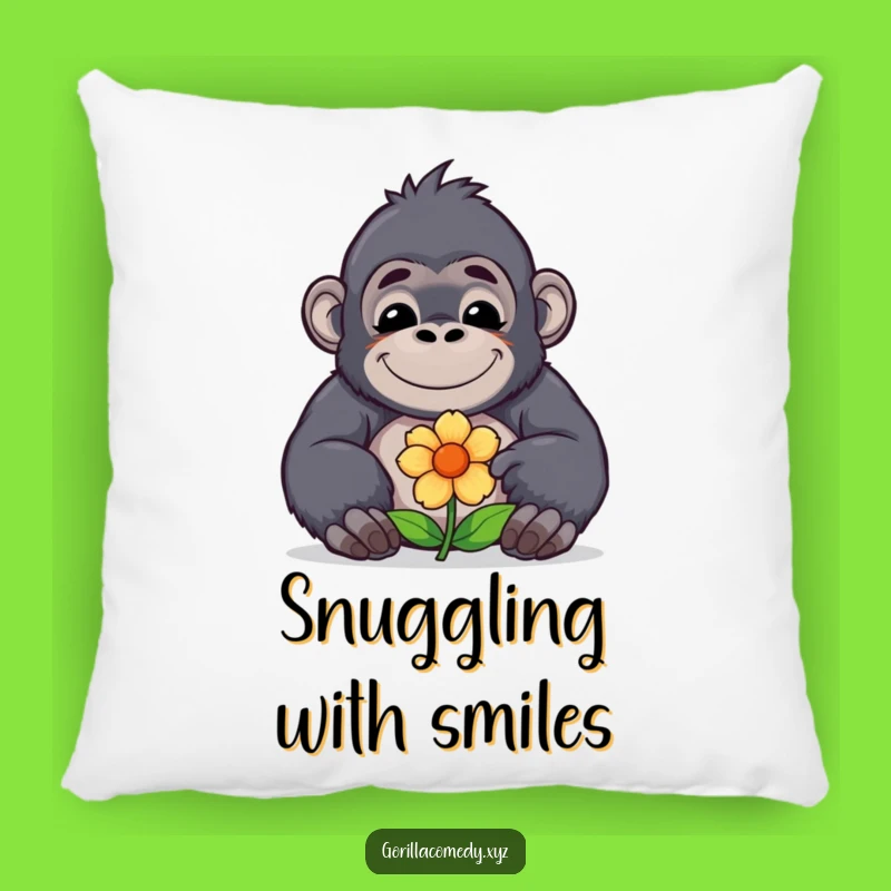 Funny Gorilla Flower Pillow: Snuggle Up with This Sweet Funny Gift!