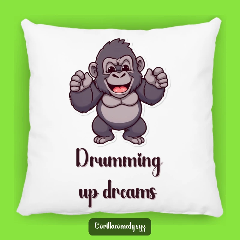 Funny Proud Gorilla Chest Beat Pillow: Cozy Ape Pride