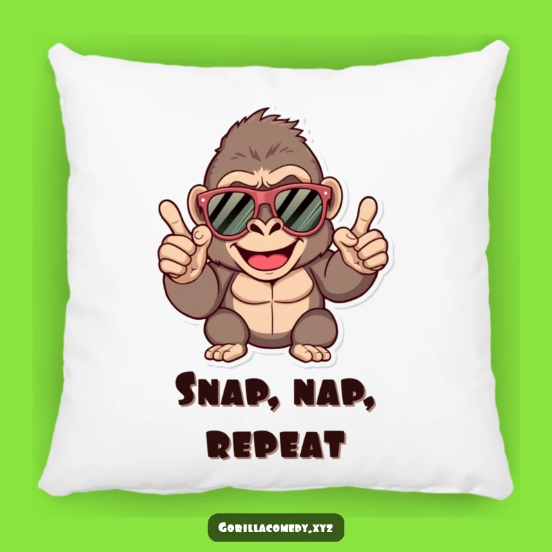 Funny Cool Gorilla Sunglasses Pillow - Relax in Style!