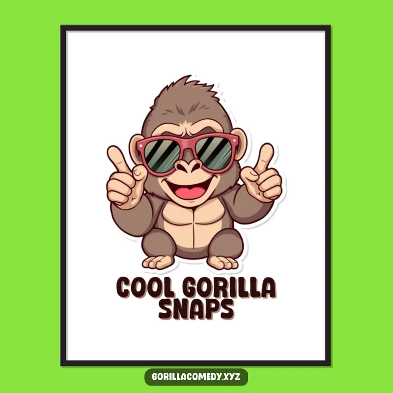 Funny Cool Gorilla Sunglasses Digital Art - Instant Cool Vibes!