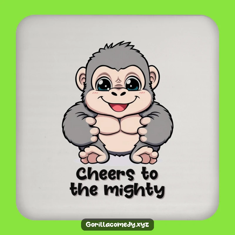 Funny Gorilla Coaster: Playful Primate Protection Gift
