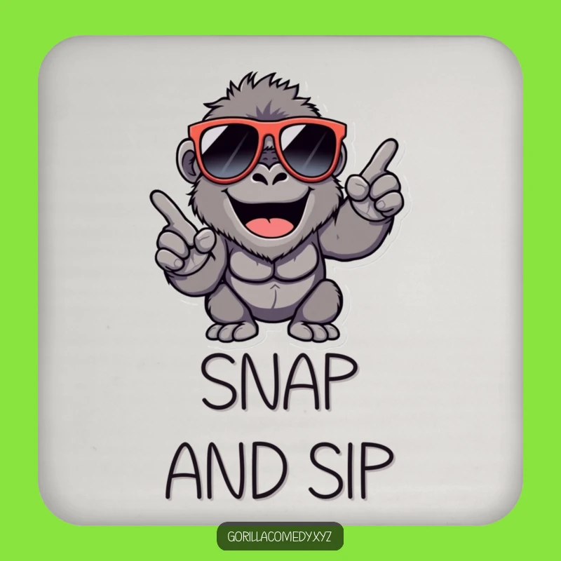 Funny Cool Gorilla Coaster: Protect Surfaces with Snappy Style, Perfect Gift