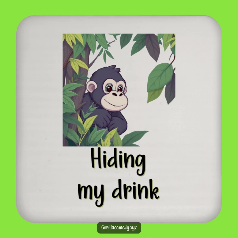 Funny Gorilla Jungle Coasters: Protect Surfaces with Playful Humor!