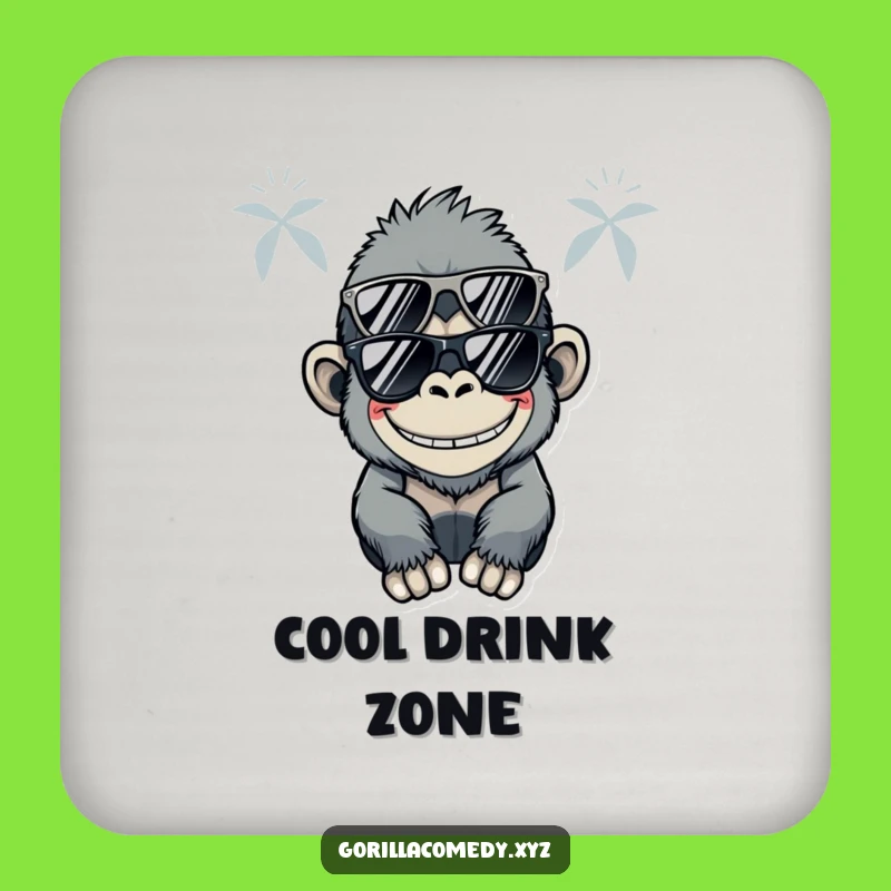 Funny Kawaii Gorilla Coaster Set: Cool Drinks Protection, Hilarious Home Gift