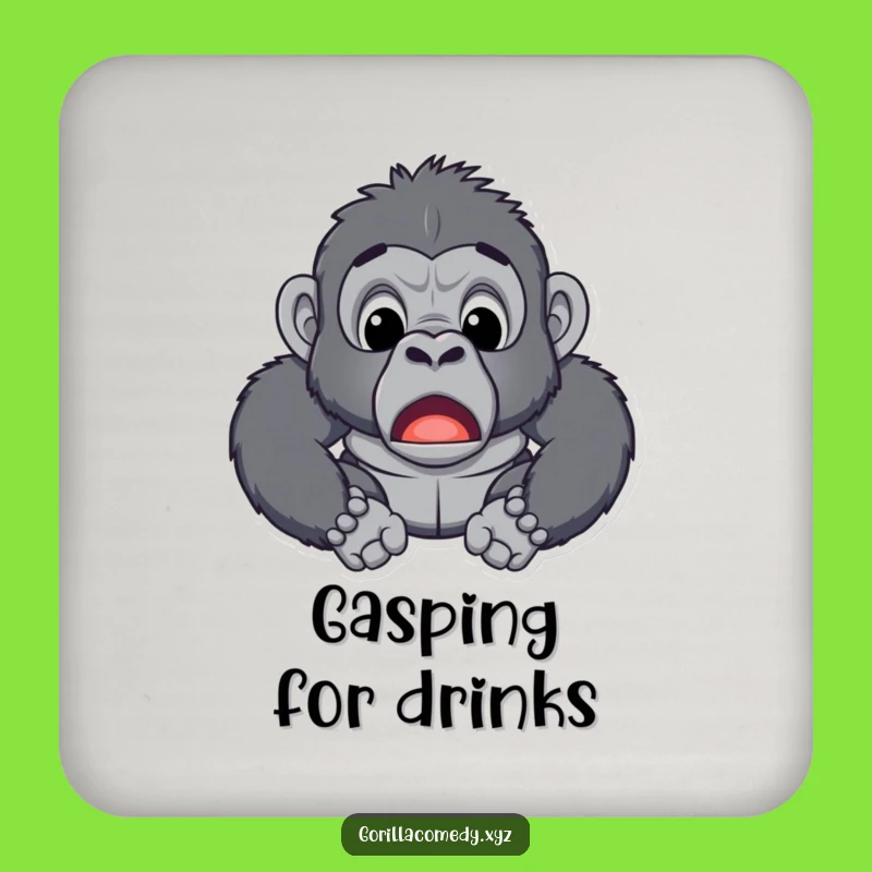 Funny Surprised Gorilla Coaster Set - Protect Surfaces with Humor