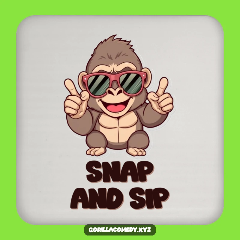 Funny Cool Gorilla Sunglasses Coaster - Cool Protection!