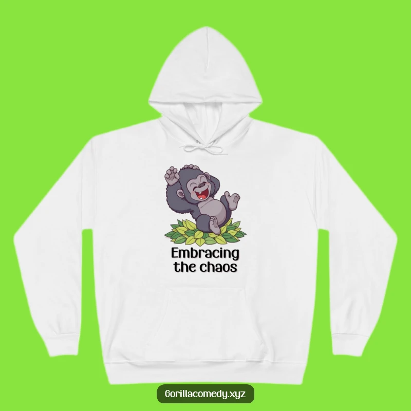 Funny Clumsy Gorilla Hoodie: Cozy Delightful Tumble Gift