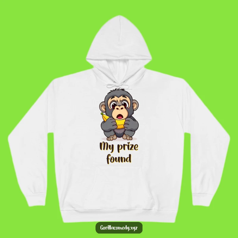 Funny Gorilla Banana Hoodie: Surprise Discovery, Cozy Primate Gift
