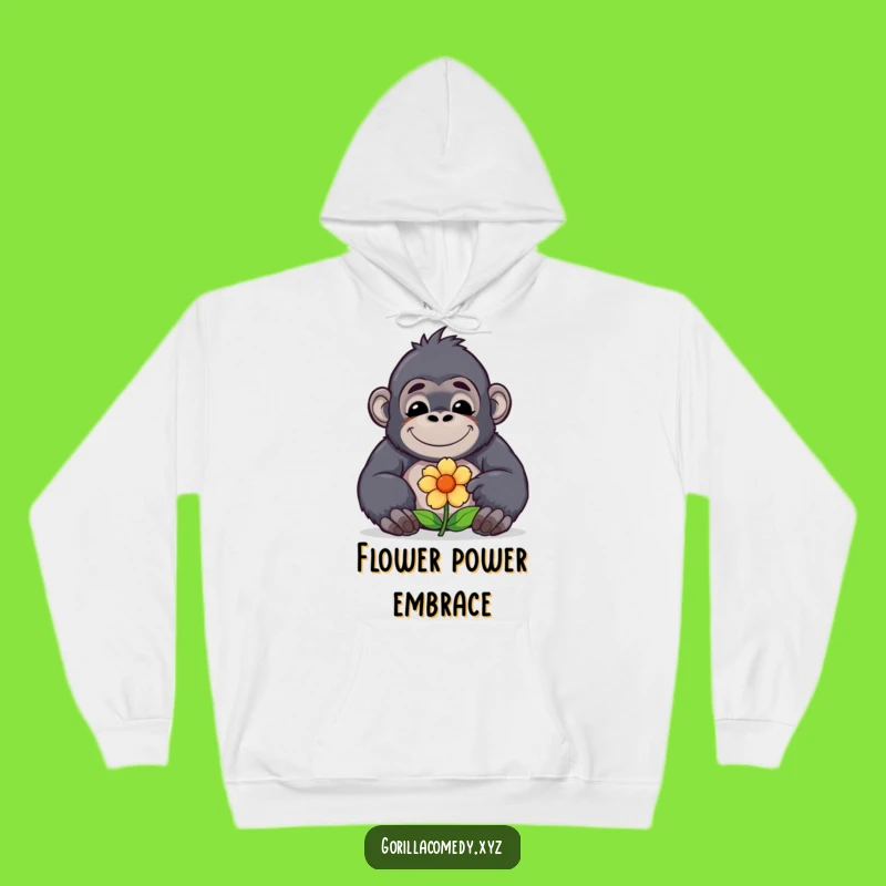 Funny Gorilla Flower Hoodie: Cozy Up with This Sweet Funny Gift!