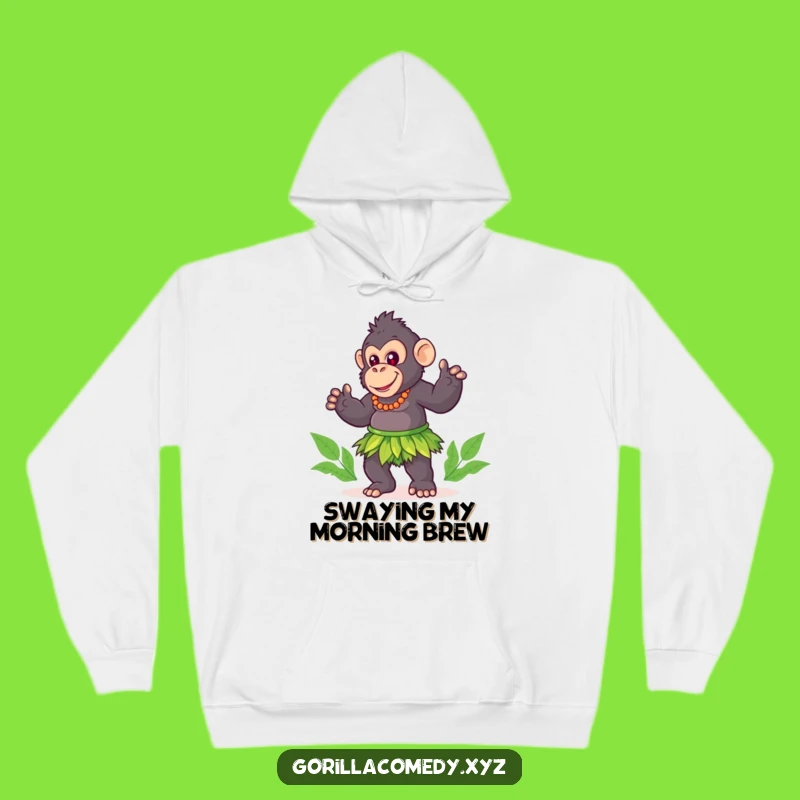 Funny Gorilla Hula Hoodie - Stay Cozy and Tropical!