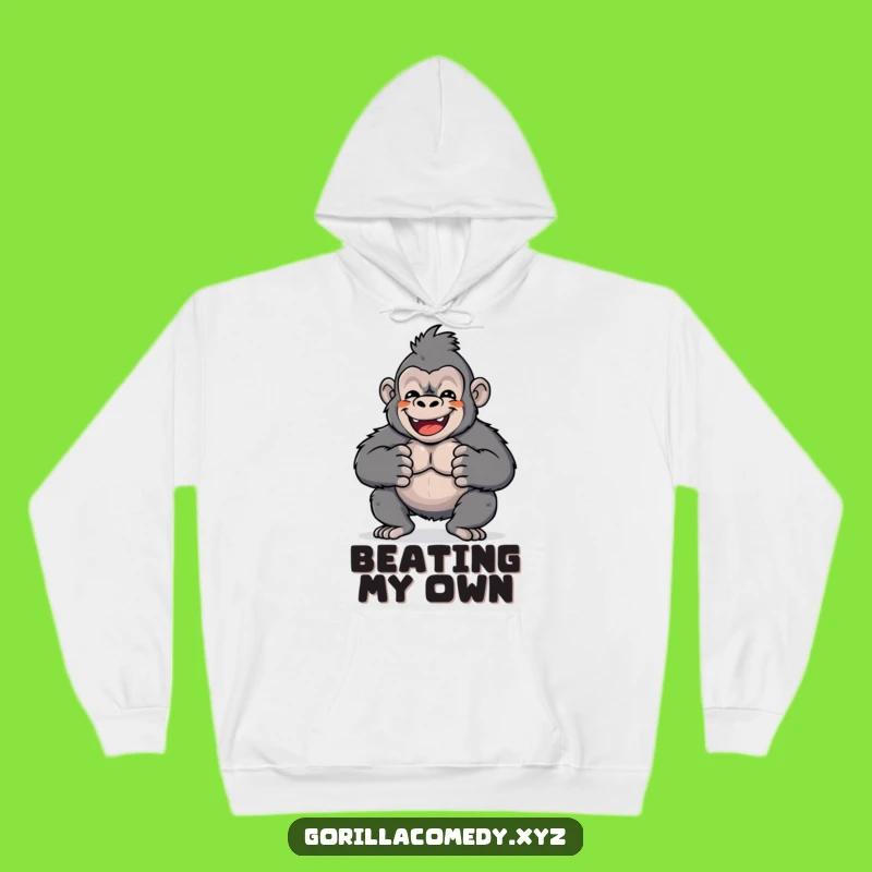 Funny Kawaii Gorilla Drum Hoodie: Cozy Up with Primate Power