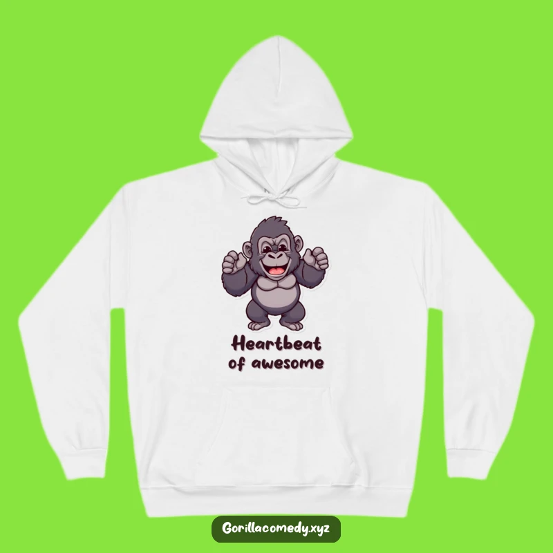 Funny Proud Gorilla Chest Beat Hoodie: Cozy Ape Confidence