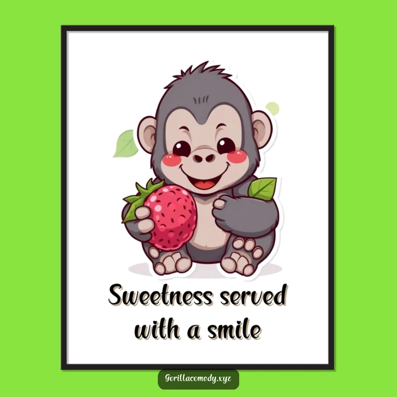 Free Printable Gentle Gorilla Wall Art: Sweet Nature Downloadable Decor Gift!