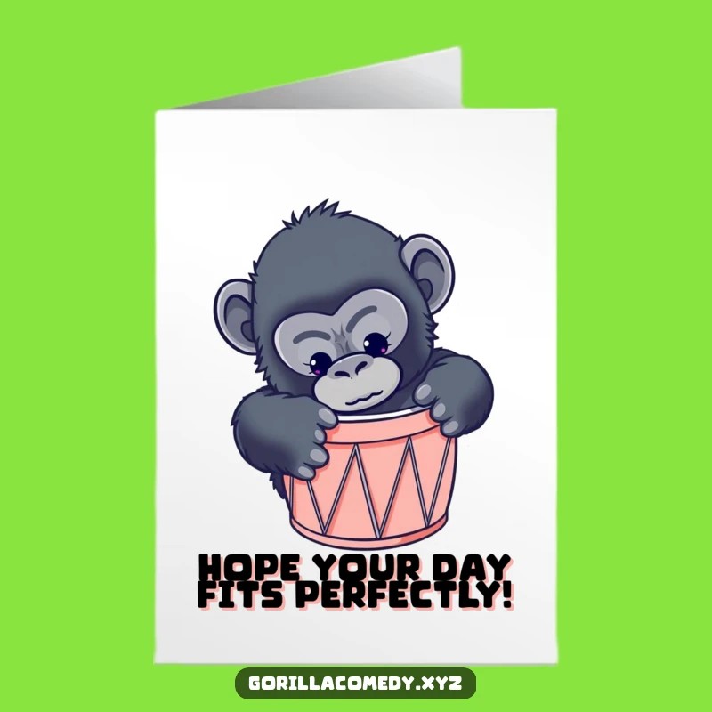 Free Printable Funny Birthday Card: Curious Gorilla Trombone, Downloadable & Crazy