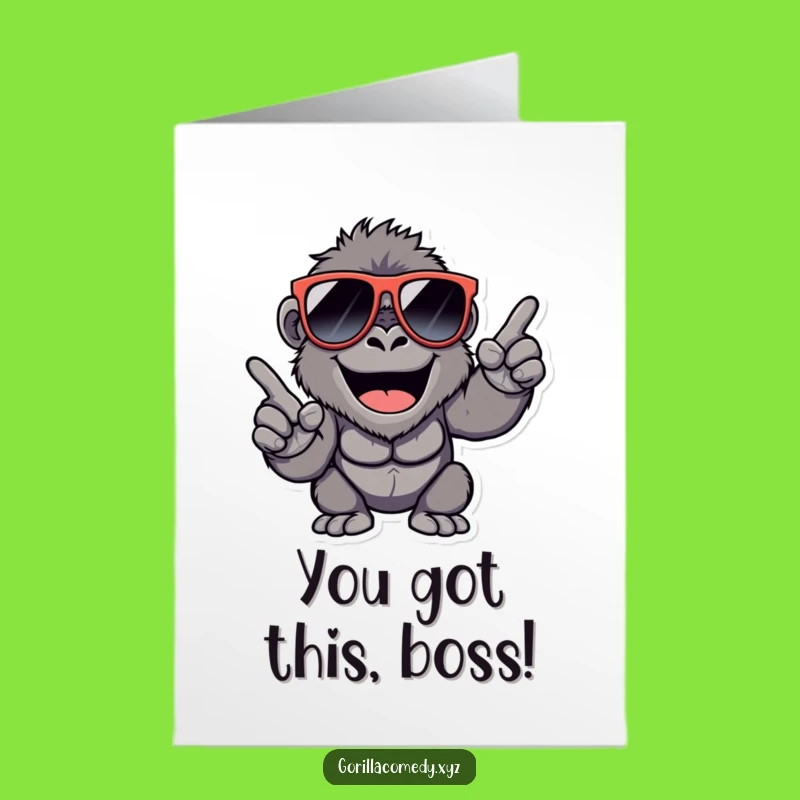 Free Printable Congrats Card: Cool Gorilla Finger Snap Downloadable Gift