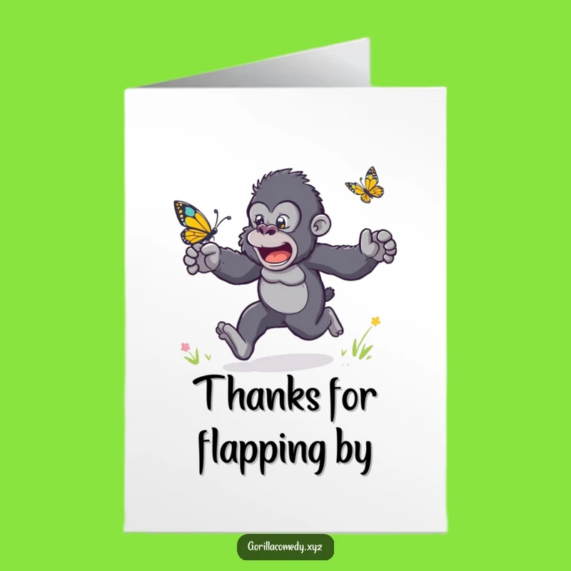 Free Printable Gorilla Race Card: Fast Thank You Download for Appreciation