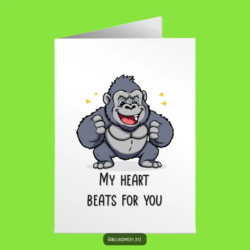 Free Printable Cheerful Gorilla Thank You Card: Energetic Downloadable Appreciation