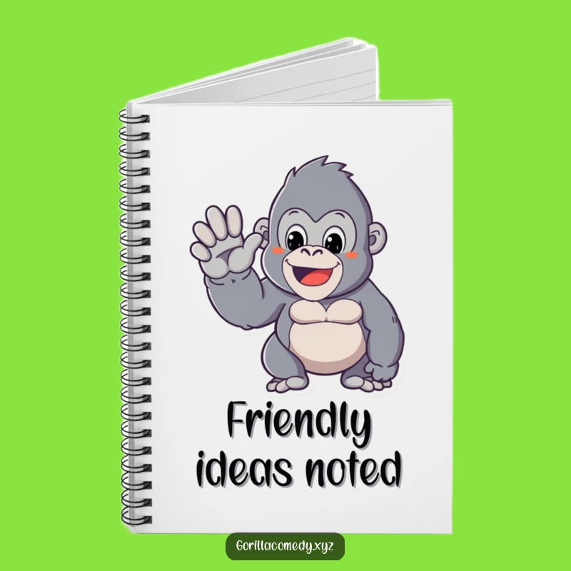 Funny Kawaii Gorilla Notebook: Jot Down Friendly Notes!