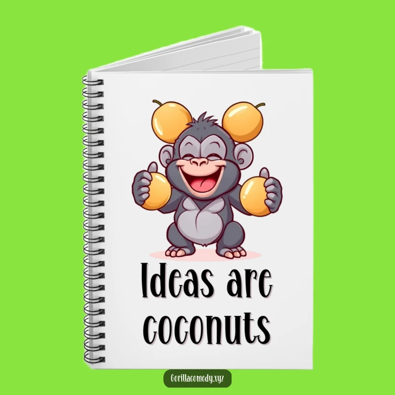 Funny Giggling Gorilla Notebook: Journal Your Juggling Ideas Gift