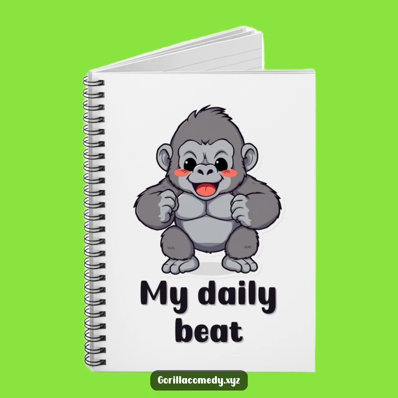 Funny Gorilla Chest Pound Notebook: Primal Thoughts, Hilarious Journal Gift