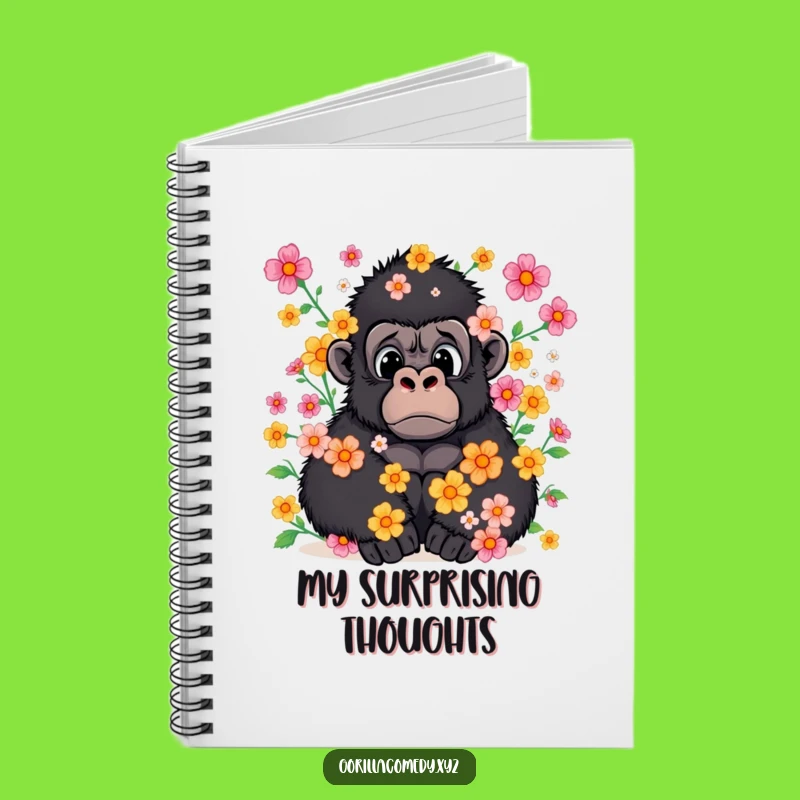 Funny Gorilla Flower Shower Notebook: Jot Down Your Surprises with Hilarious Flair