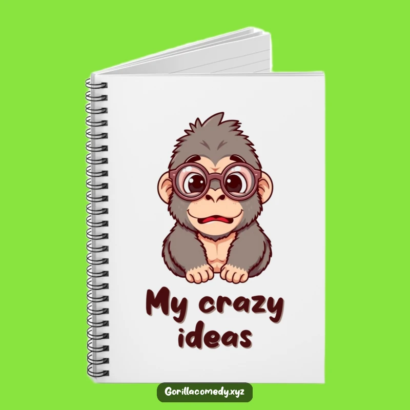 Funny Gorilla Glasses Notebook: Jot Down Surprises with Hilarious Flair