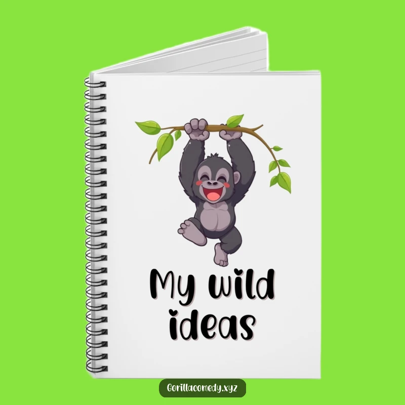 Funny Gorilla Swing Notebook: Capture Your Triumphs with a Joyful Jungle Cover