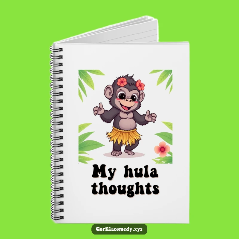 Funny Hula Gorilla Notebook: Jot Down Ideas with Tropical Fun, Perfect Funny Gift