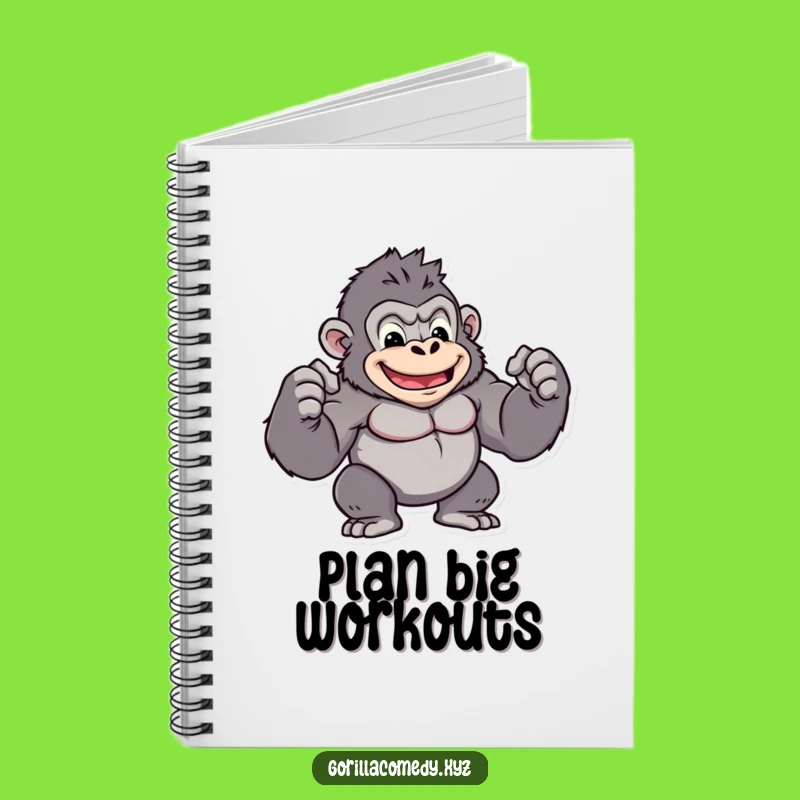 Funny Kawaii Gorilla Notebook - Track Your Gains: A Strong Funny Gift